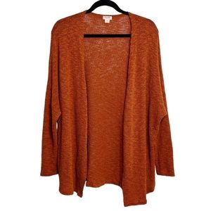 Mossimo Bohemian Open Front Knit Cardigan Burnt Orange Size XL